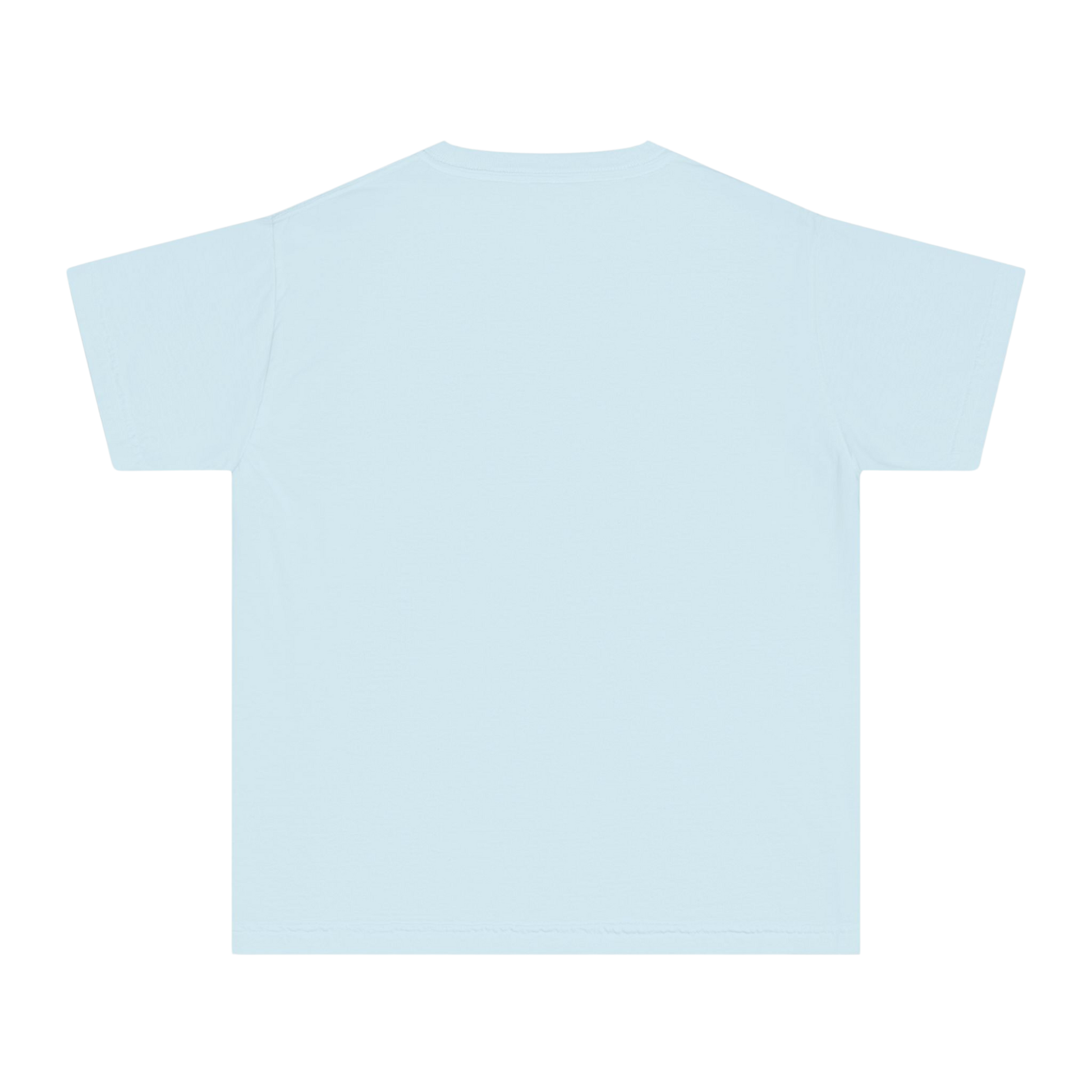 Chambray youth tee – blank back view