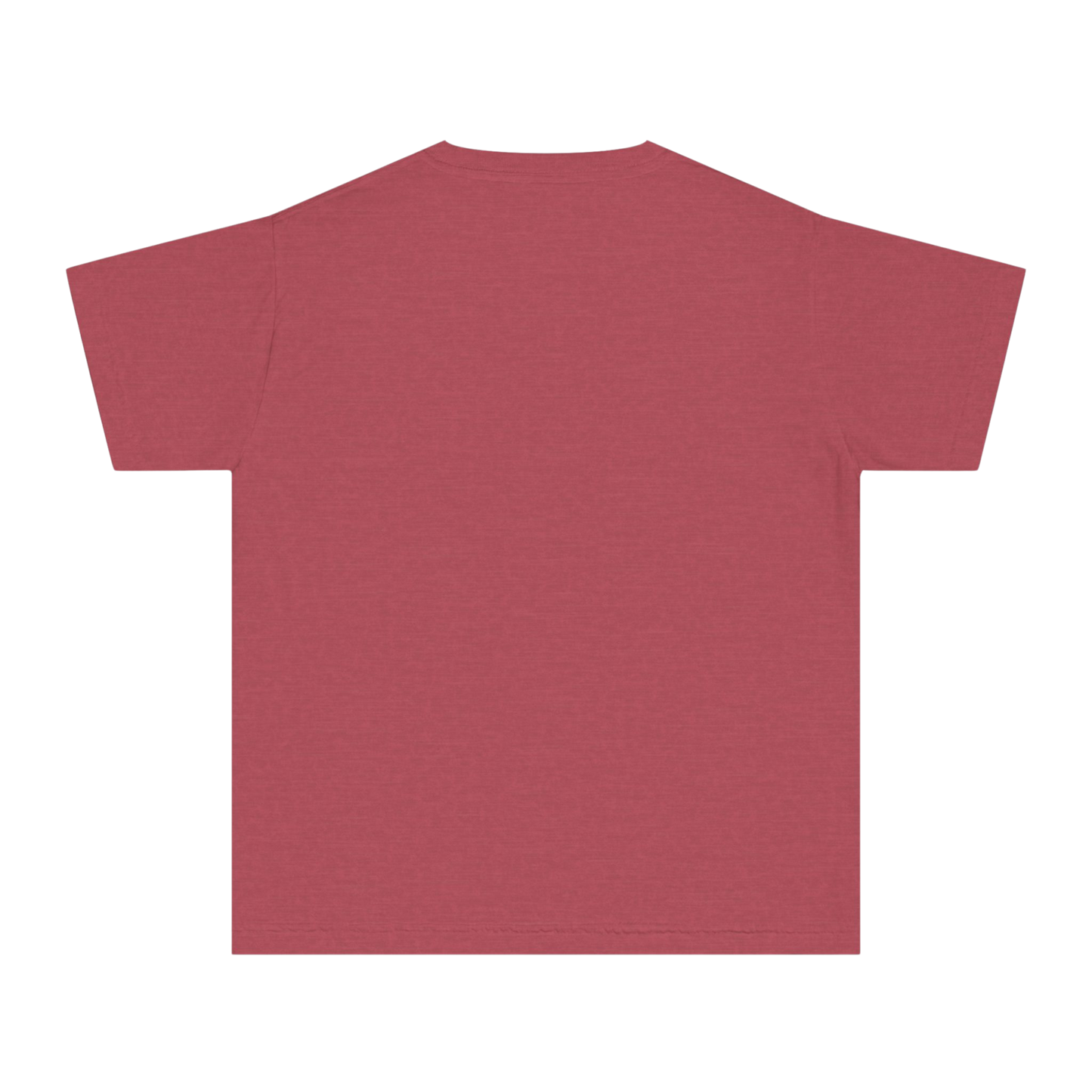 Crimson youth tee – blank back view