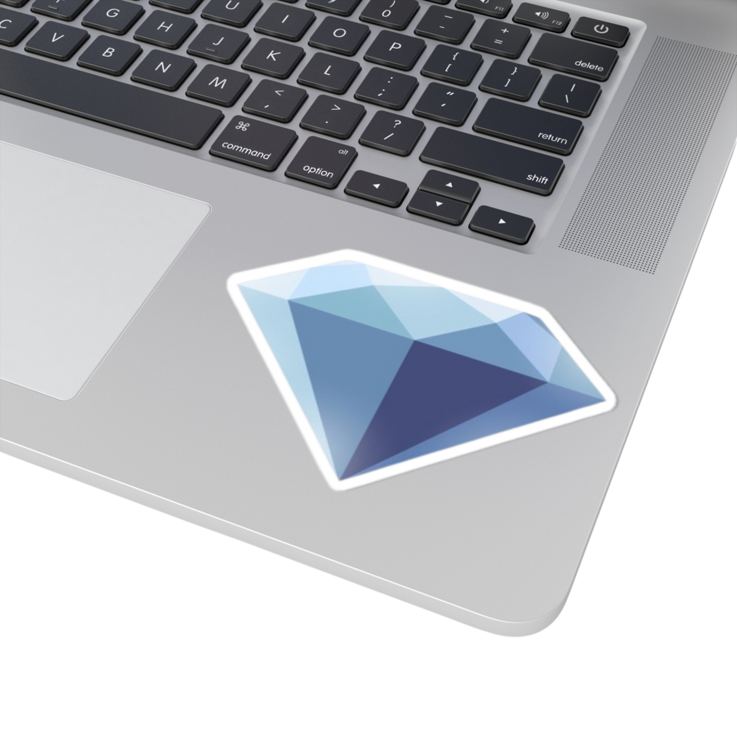 4x4 inch Diamond sticker on a laptop – showcasing inner strength and value