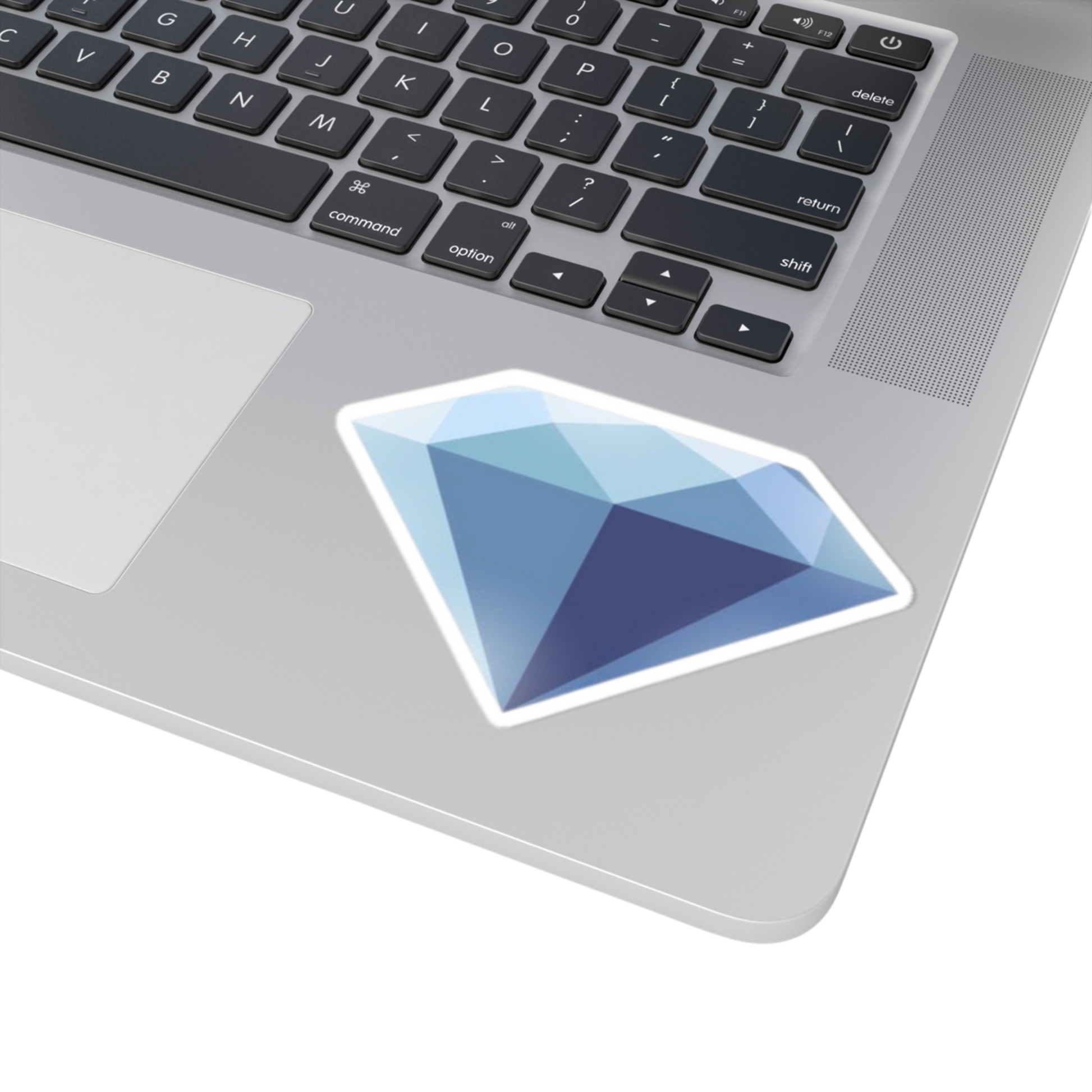 4x4 inch Diamond sticker on a laptop – showcasing inner strength and value
