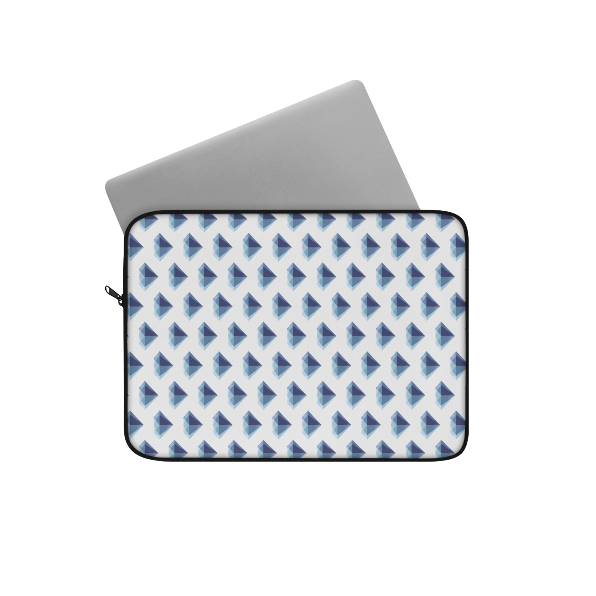 Diamond gem 12" laptop sleeve with laptop partially inserted