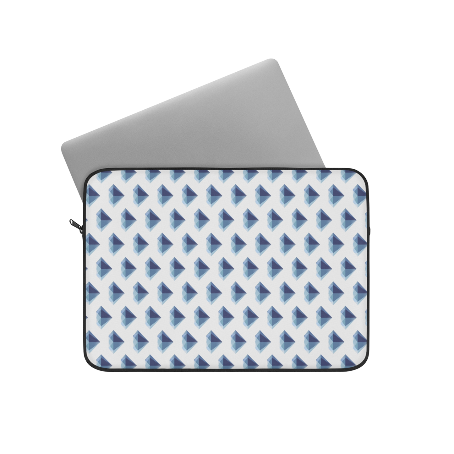 Diamond gem 13" laptop sleeve with laptop partially inserted