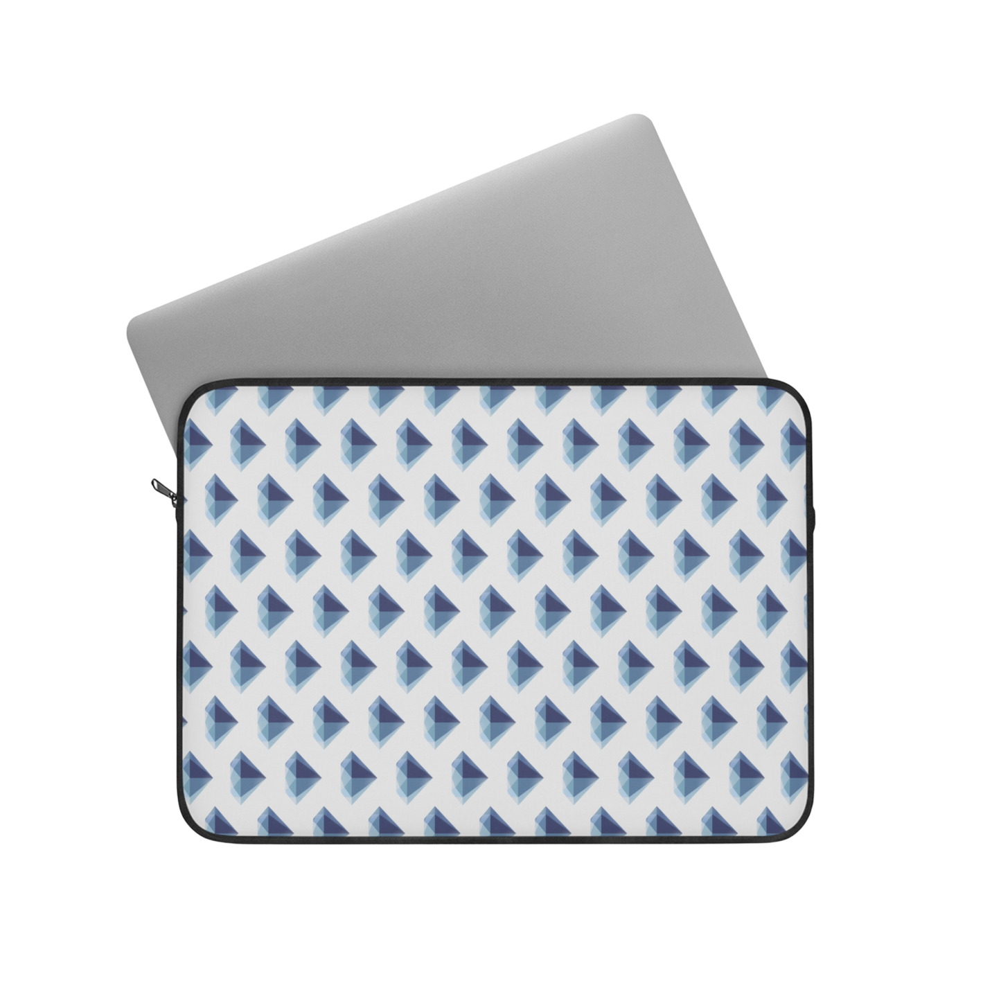 Diamond gem 15" laptop sleeve with laptop partially inserted