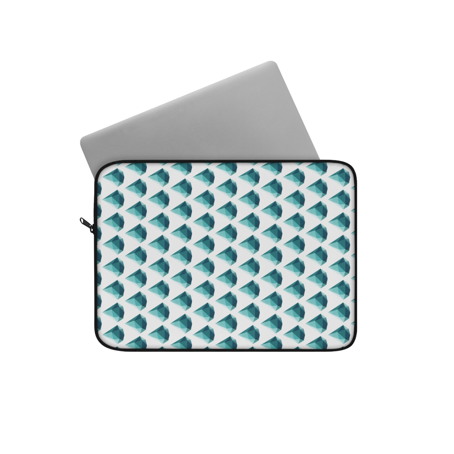 Drop gem 12" laptop sleeve with laptop partially inserted