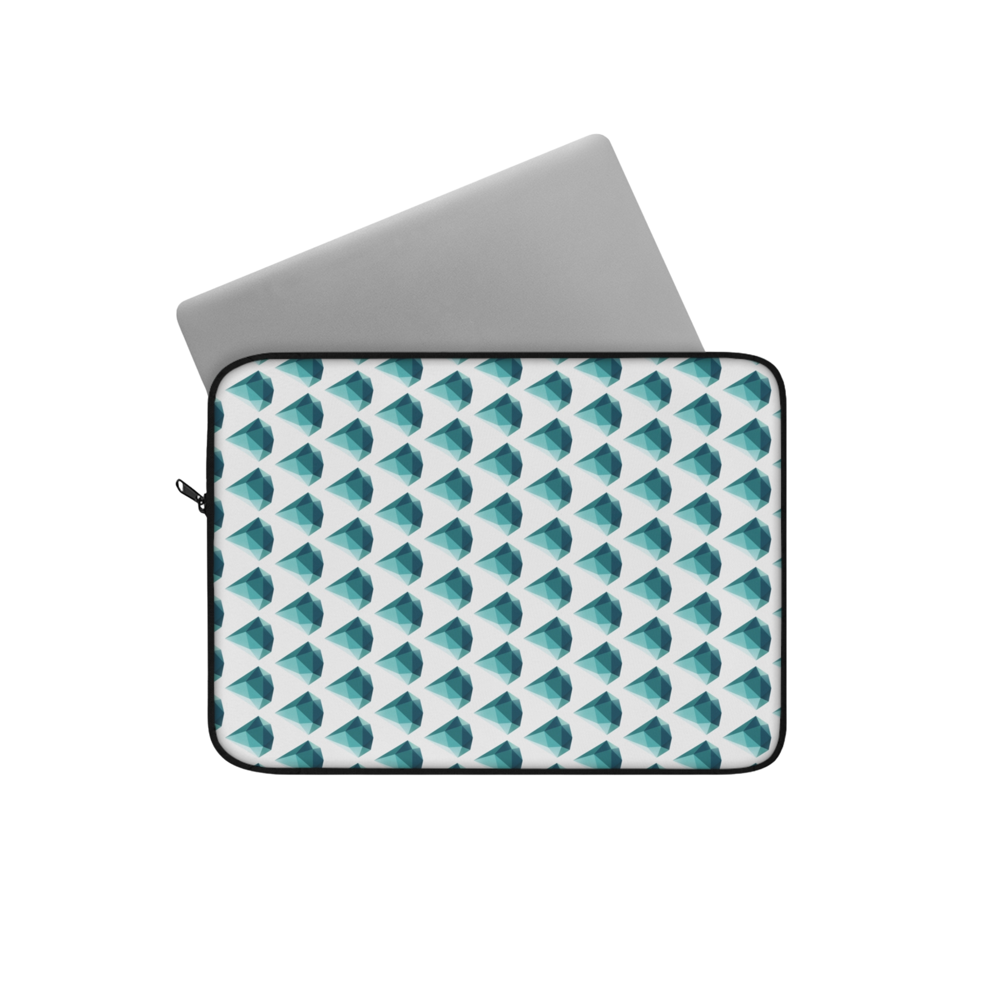 Drop gem 12" laptop sleeve with laptop partially inserted