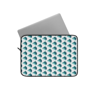 Drop gem 12" laptop sleeve with laptop partially inserted
