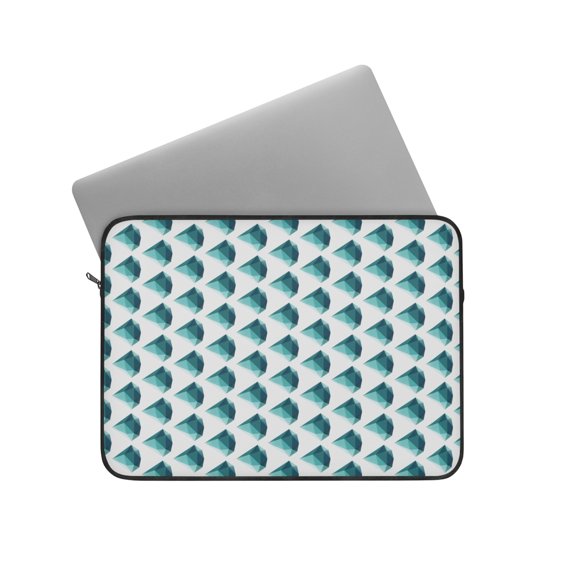 Drop gem 15" laptop sleeve with laptop partially inserted
