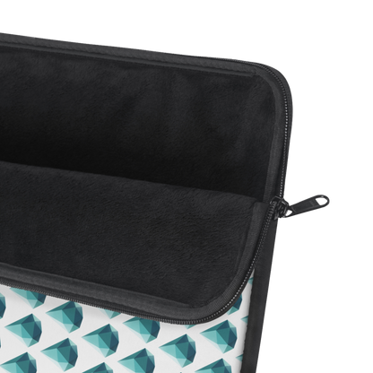 Close-up of Drop gem laptop sleeve zipper and soft interior