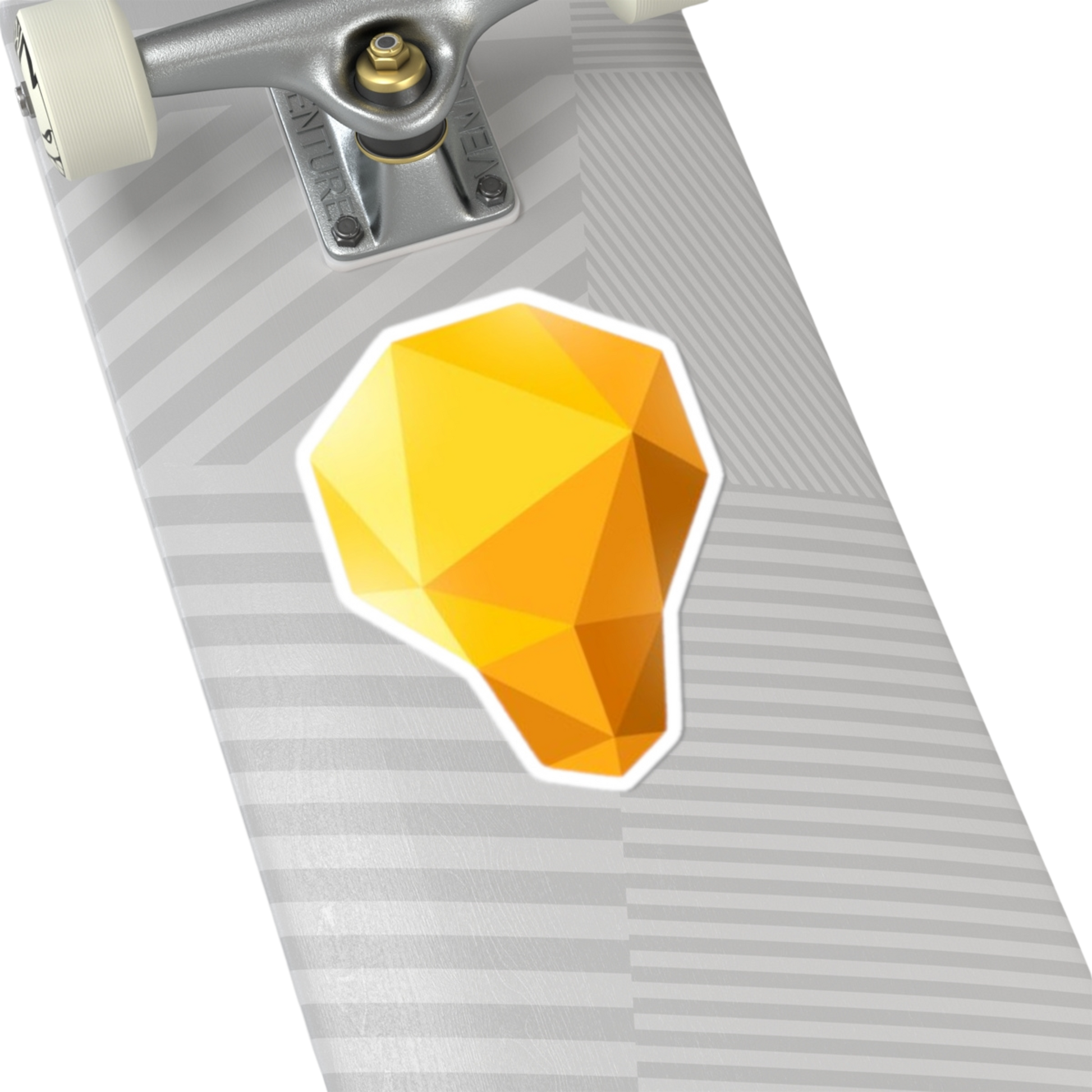 6x6 inch Lightbulb sticker on a skateboard – ride with ideas that shine