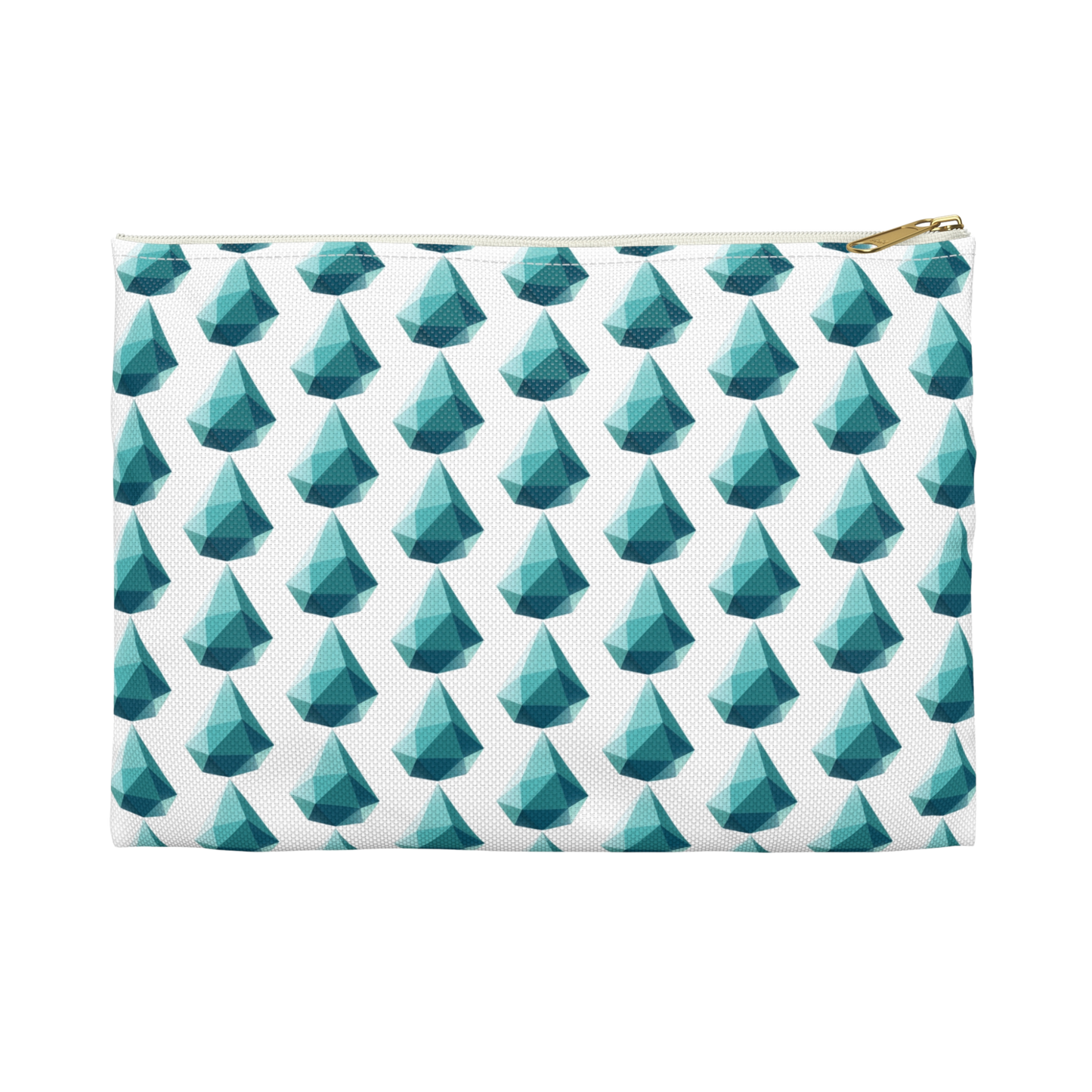 Side view of School Gems pencil bag with Drop design