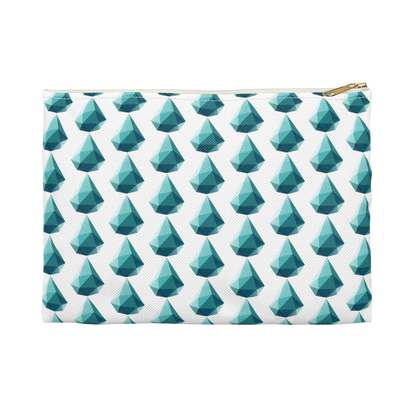 Side view of School Gems pencil bag with Drop design