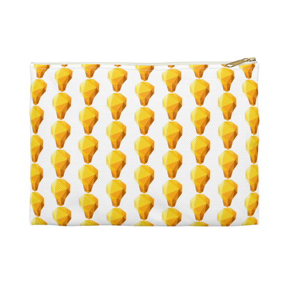 Side view of School Gems pencil bag with Lightbulb design