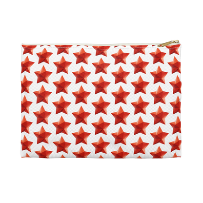 Side view of School Gems pencil bag with Star design