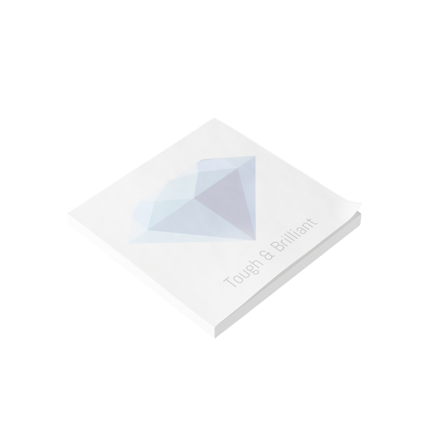 Diamond gem Post-it pad stack, “Tough & Brilliant” design