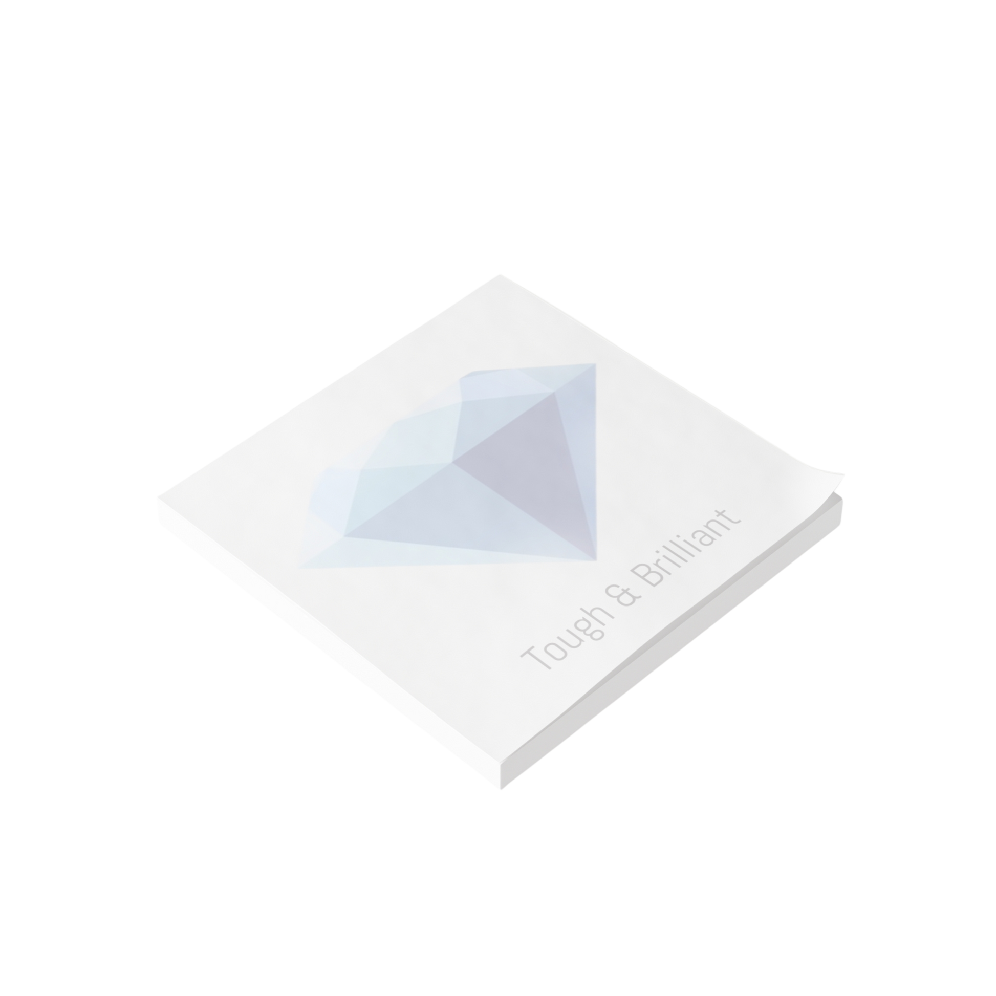 Diamond gem Post-it pad stack, “Tough & Brilliant” design