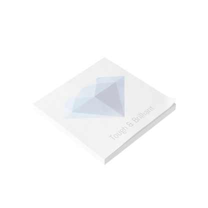 Diamond gem Post-it pad stack, “Tough & Brilliant” design
