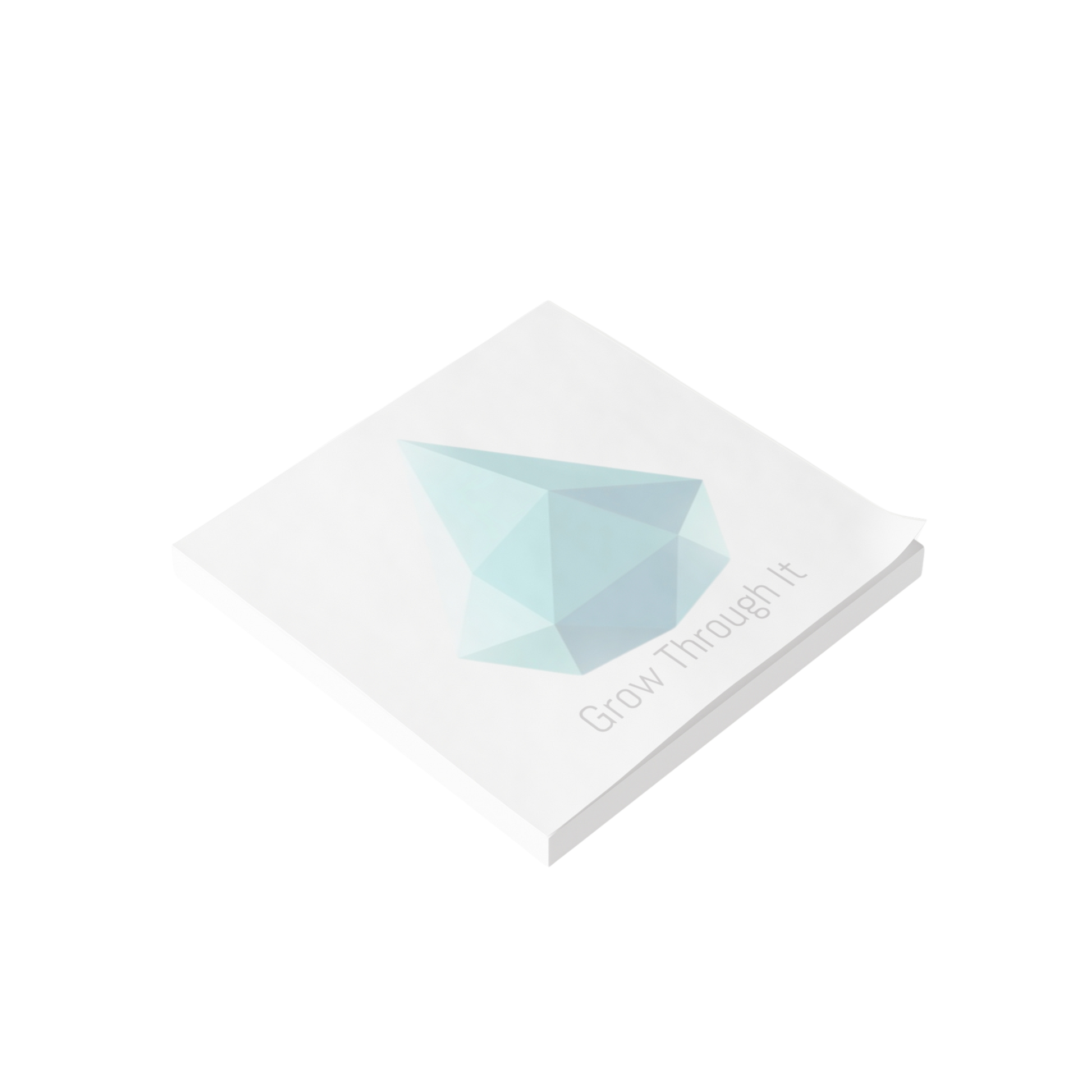 Drop gem Post-it pad stack, “Grow Through It” design
