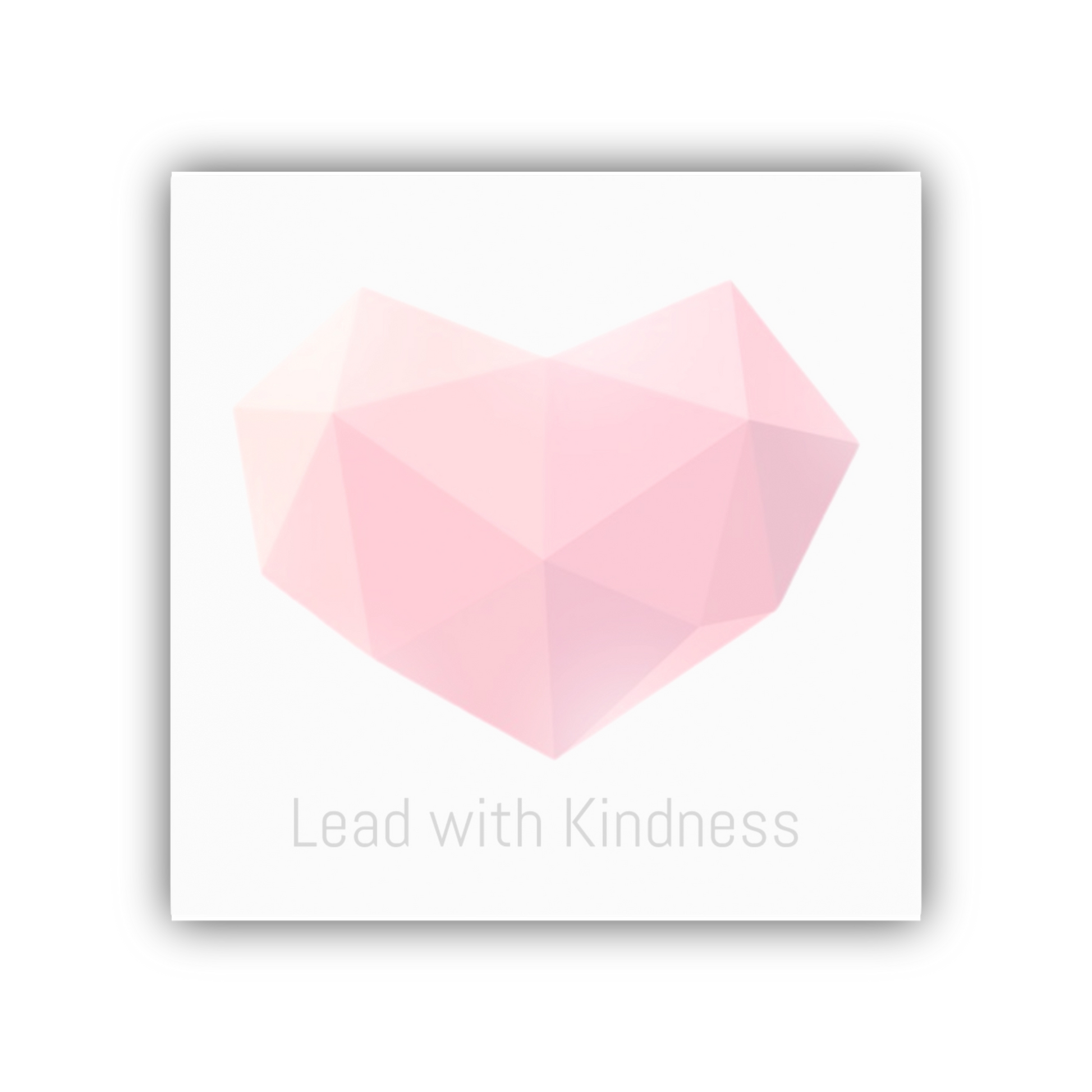 Heart gem Post-it Note with “Lead with Kindness” slogan