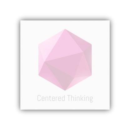Hexagon gem Post-it Note with “Centered Thinking” slogan