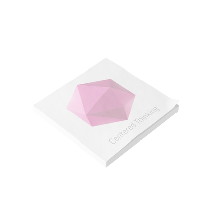 Hexagon gem Post-it pad stack, “Centered Thinking” design