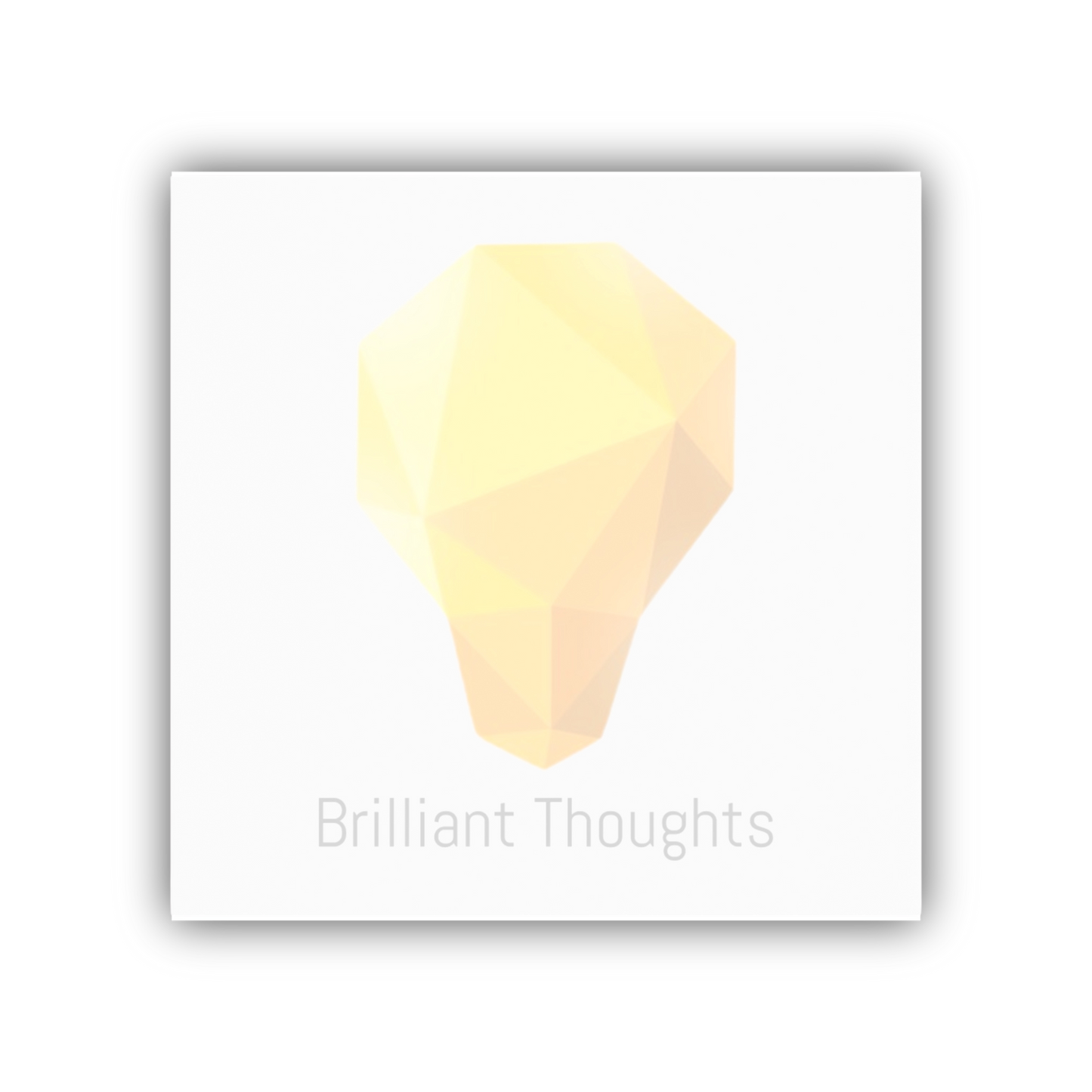 Lightbulb gem Post-it Note with “Brilliant Thoughts” slogan