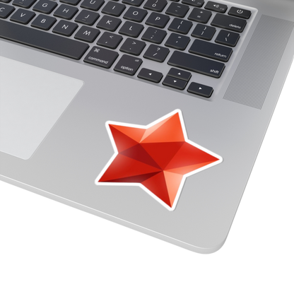 3x3 inch Star sticker on a laptop – guiding brilliance in everyday moments