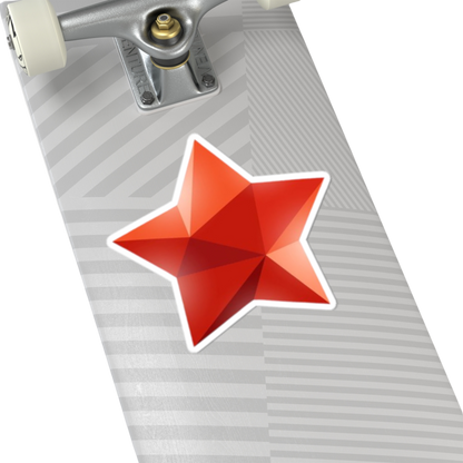 6x6 inch Star sticker on a skateboard – ride with recognition and guidance