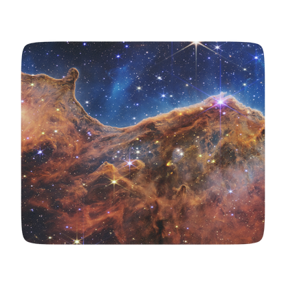 60x50 sherpa blanket with Cosmic Cliffs nebula view
