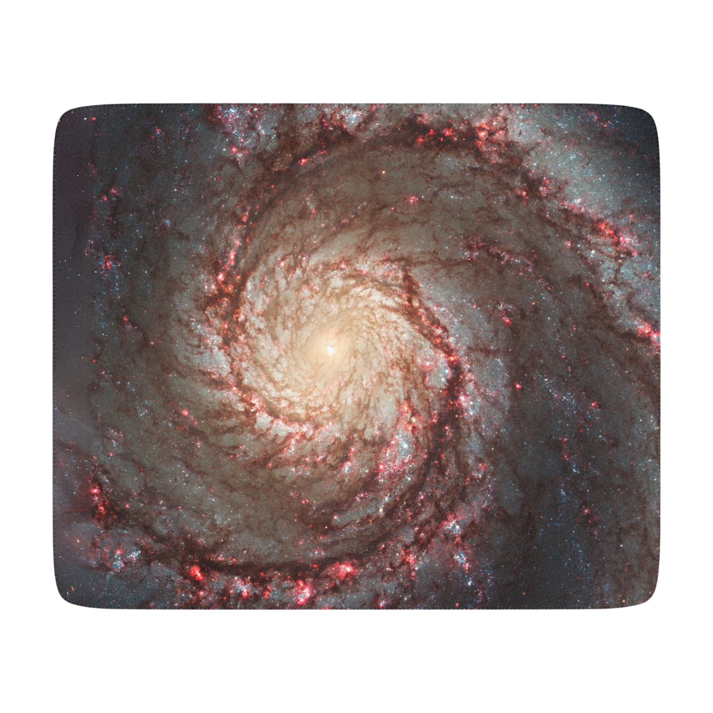60x50 sherpa blanket with Whirlpool Galaxy design