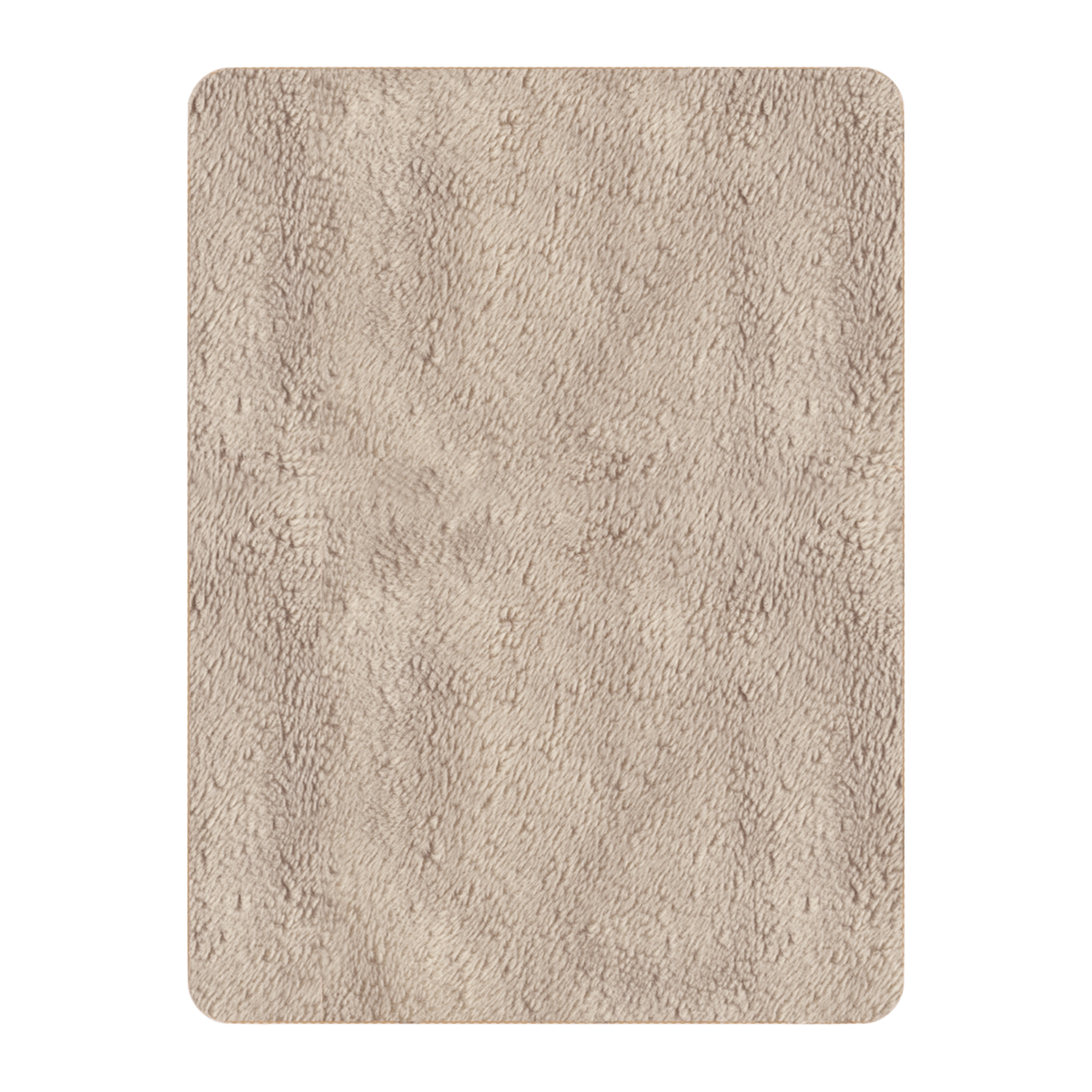Tan sherpa blanket showing soft fleece back
