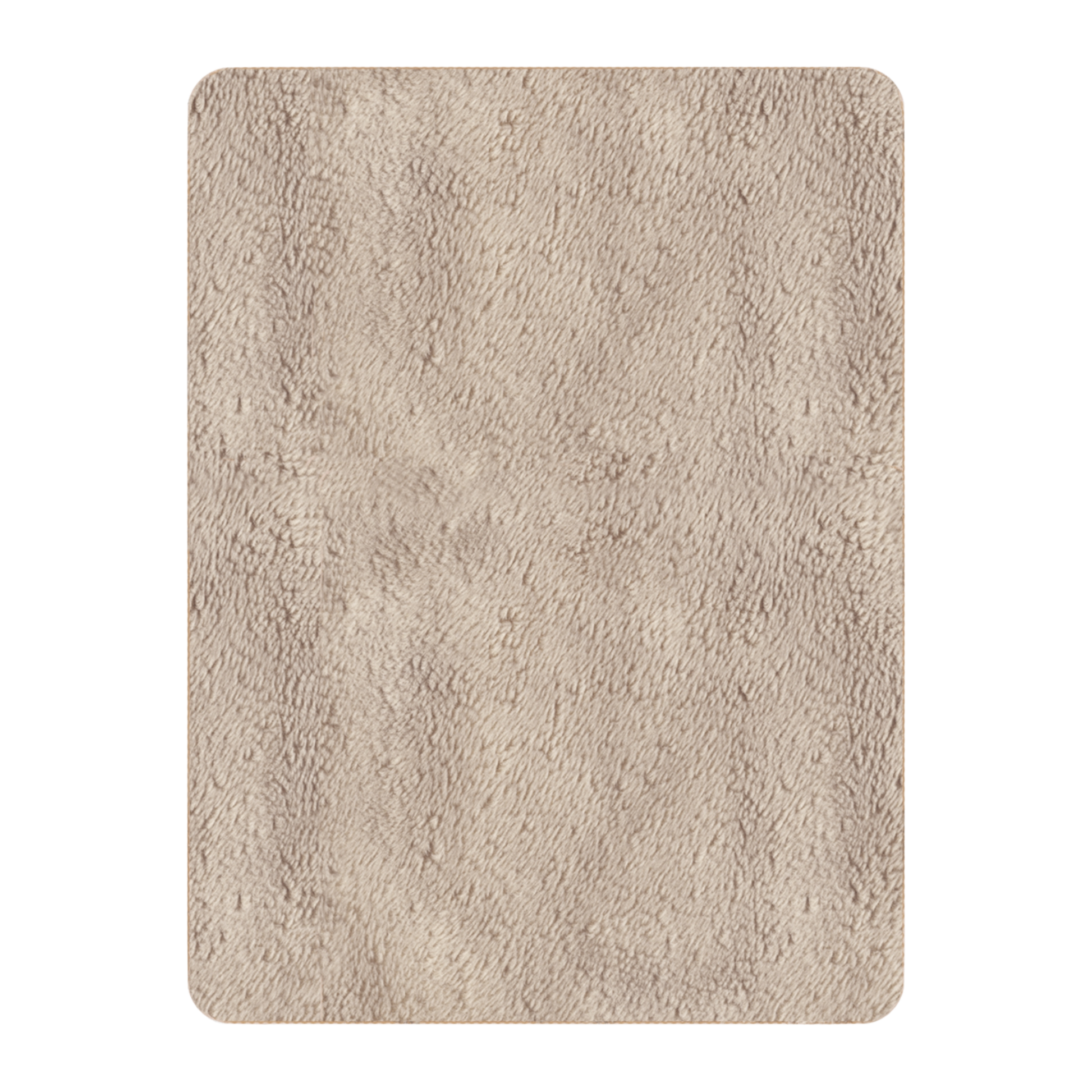 Tan sherpa blanket showing soft fleece back