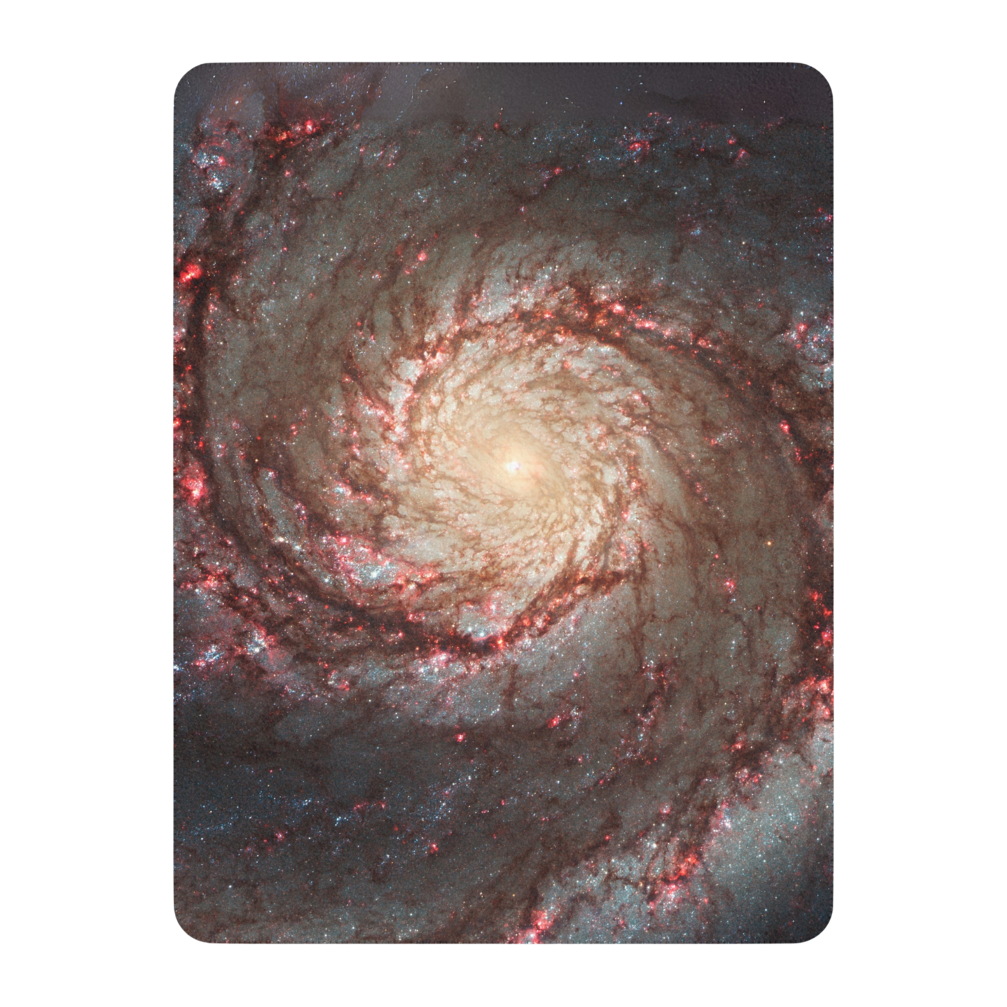 60x80 sherpa blanket with Whirlpool Galaxy print