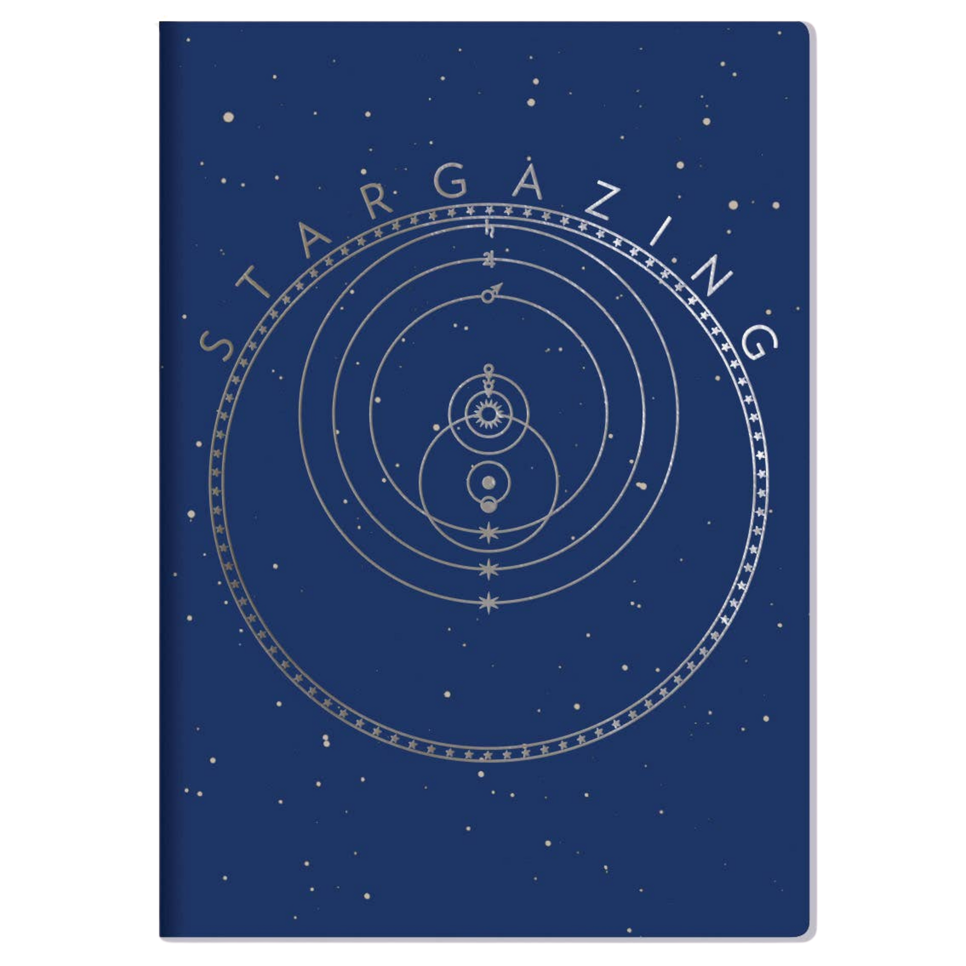 Full size Stargazing Notebook cover with constellation design