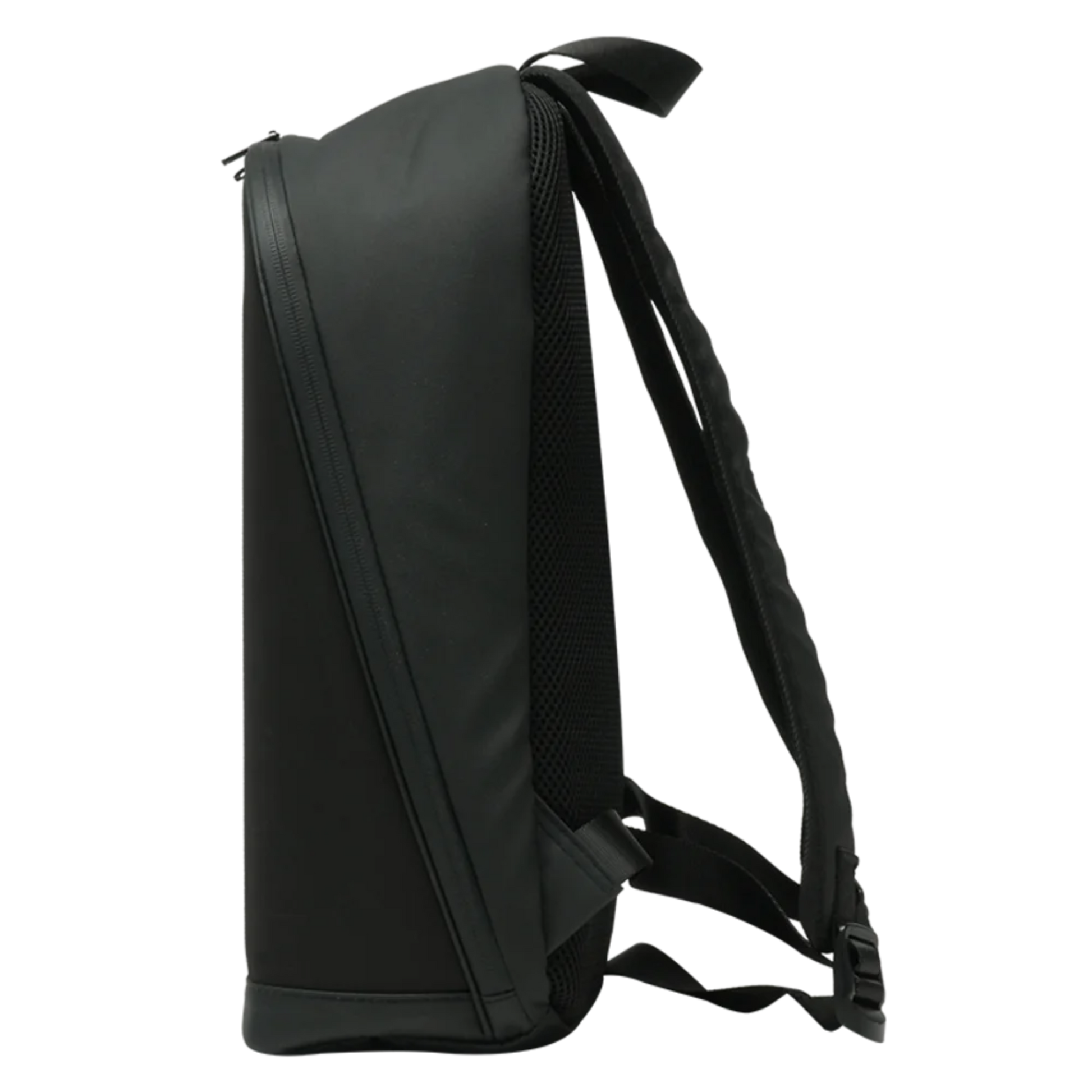 Side profile of the T2 LED Smart Backpack highlighting its slim shape and durable materials