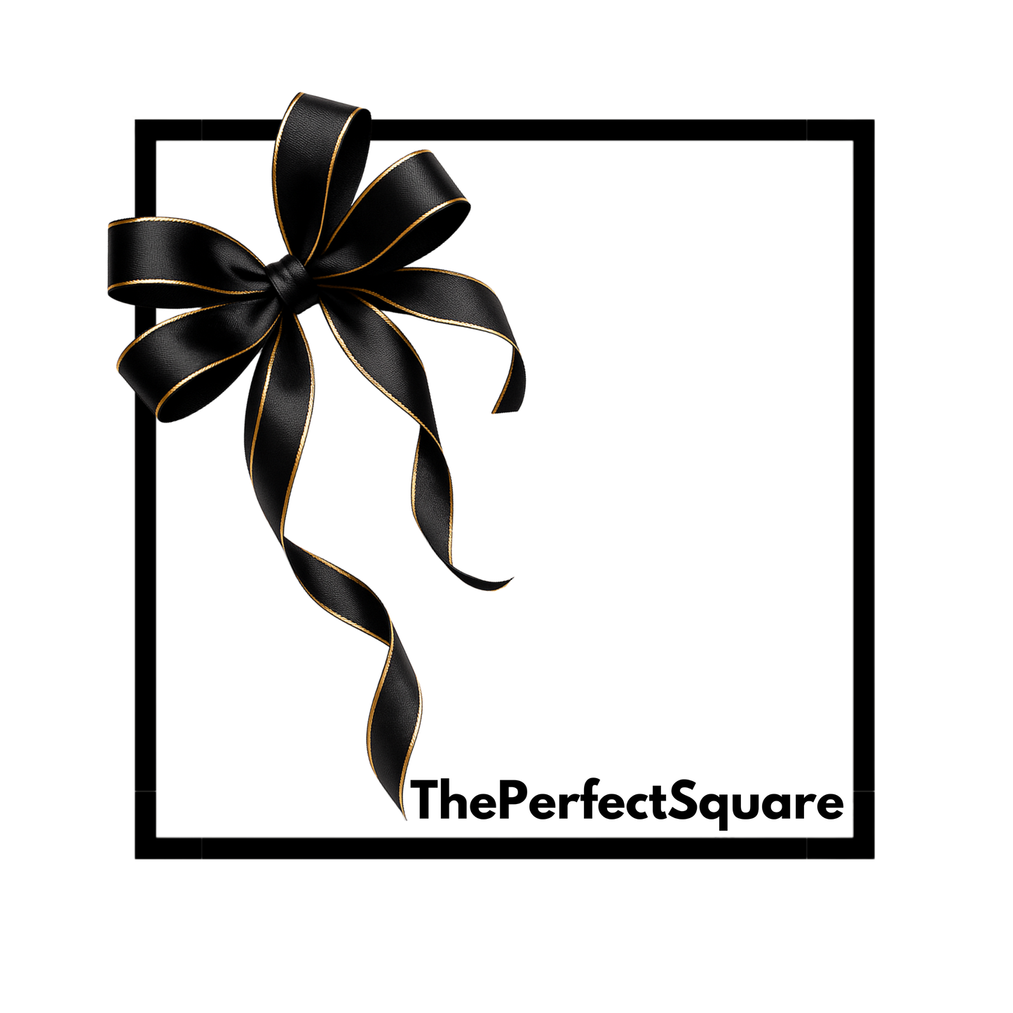 Plain gift card front view with minimalist black square  — The Perfect Square Gift Card