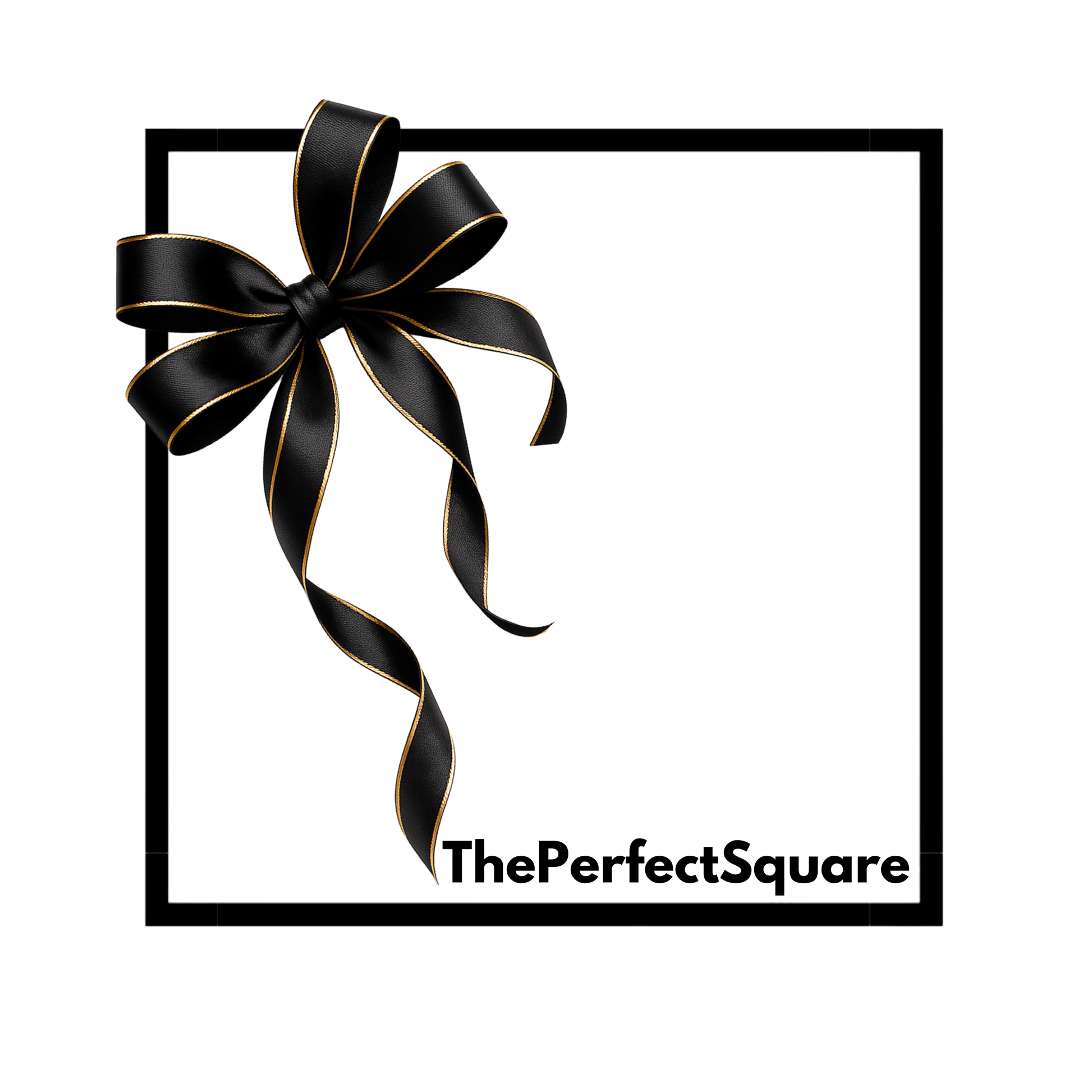 Plain gift card front view with minimalist black square  — The Perfect Square Gift Card