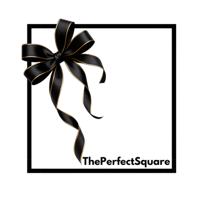 Plain gift card front view with minimalist black square  — The Perfect Square Gift Card