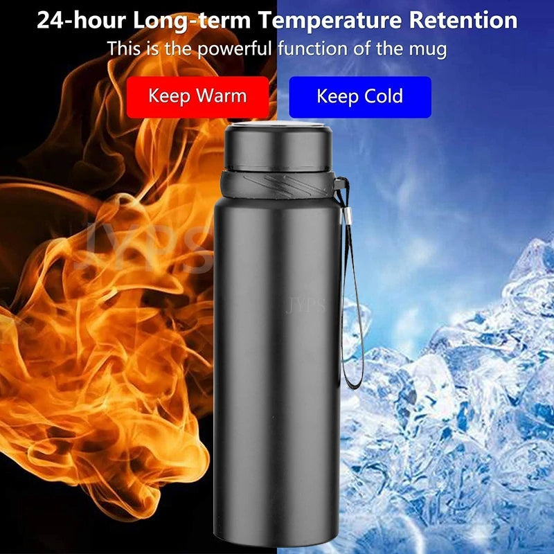 Vacuum flask with 24-hour hot or cold temperature retention