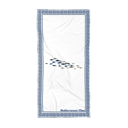 Quick-drying towel with “Tide & Tribe” coastal design – perfect for beach days and sunny escapes