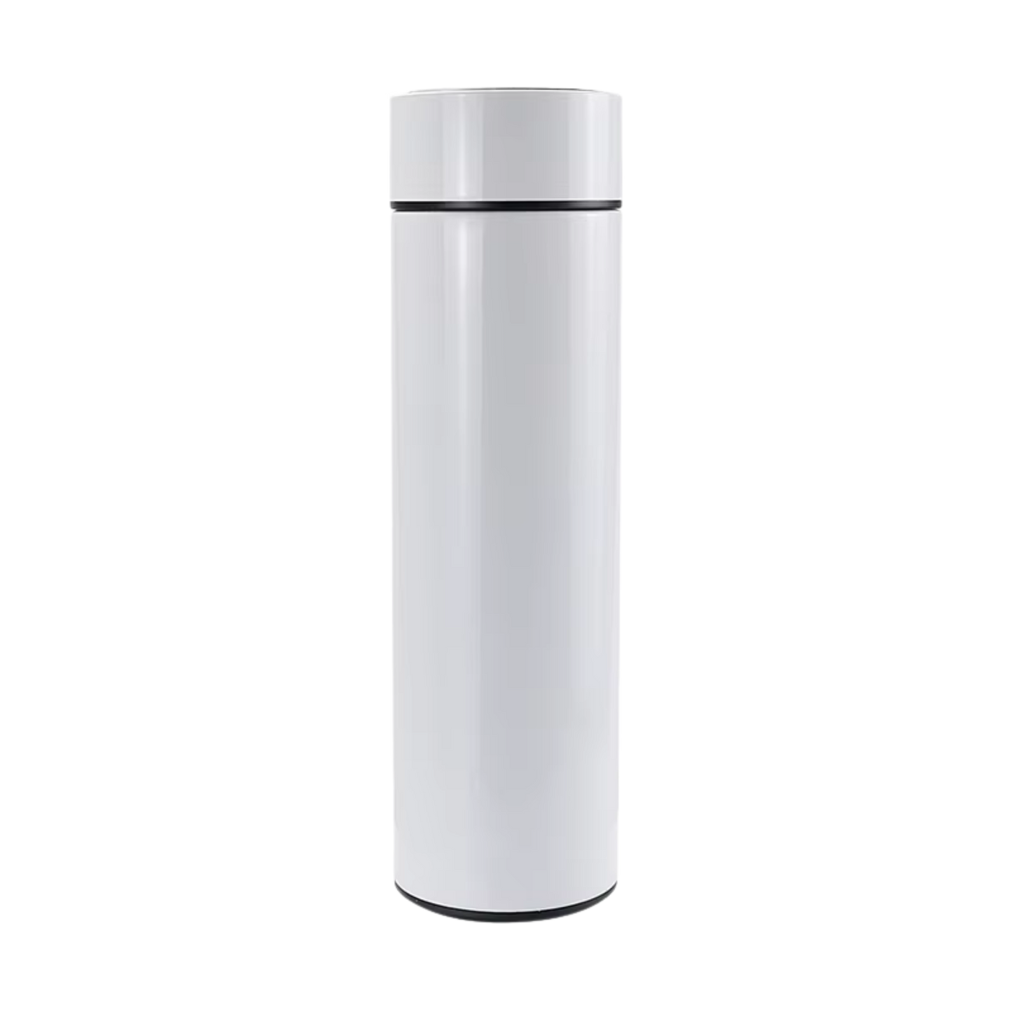 White digital LED thermos bottle