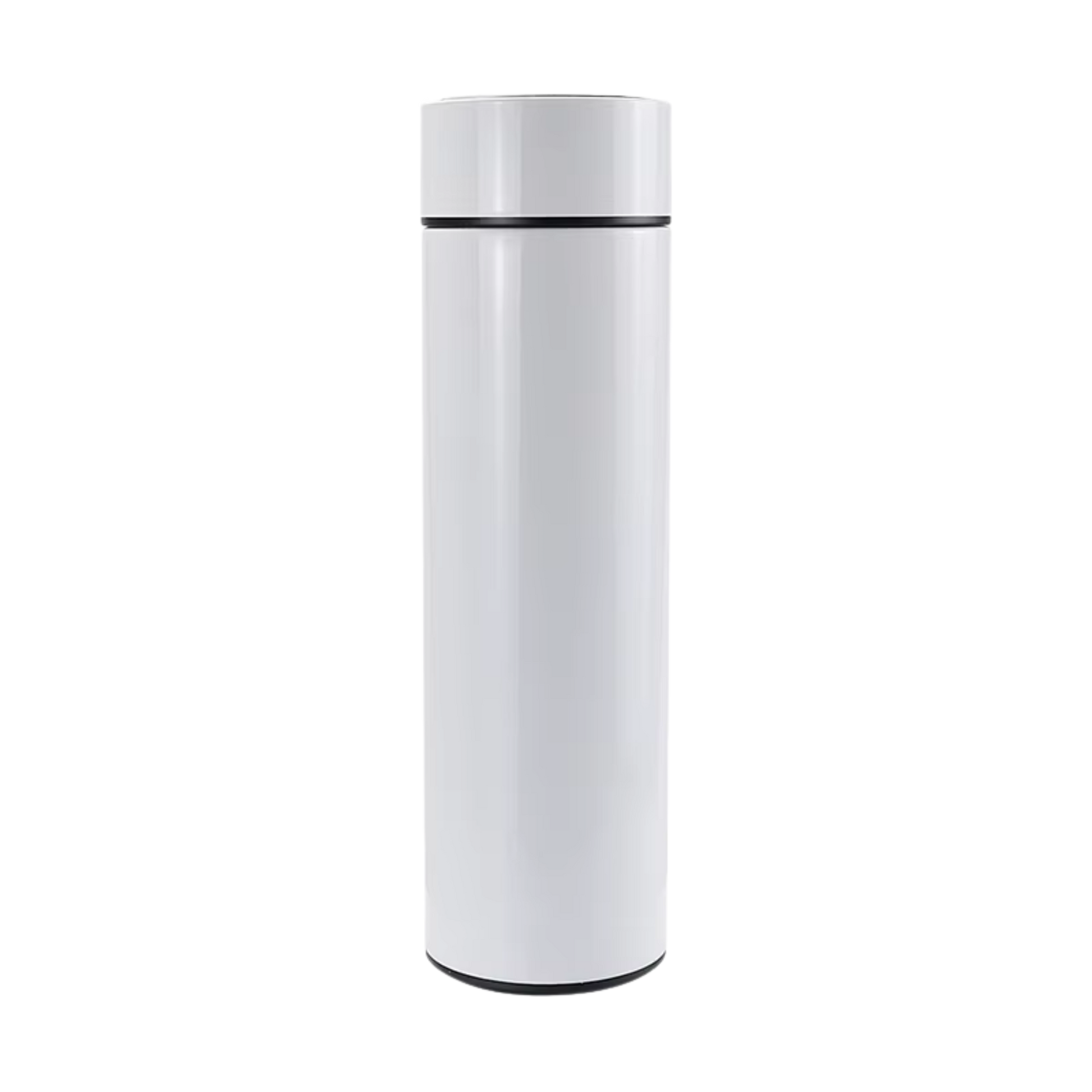 White digital LED thermos bottle
