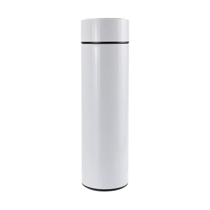 White digital LED thermos bottle