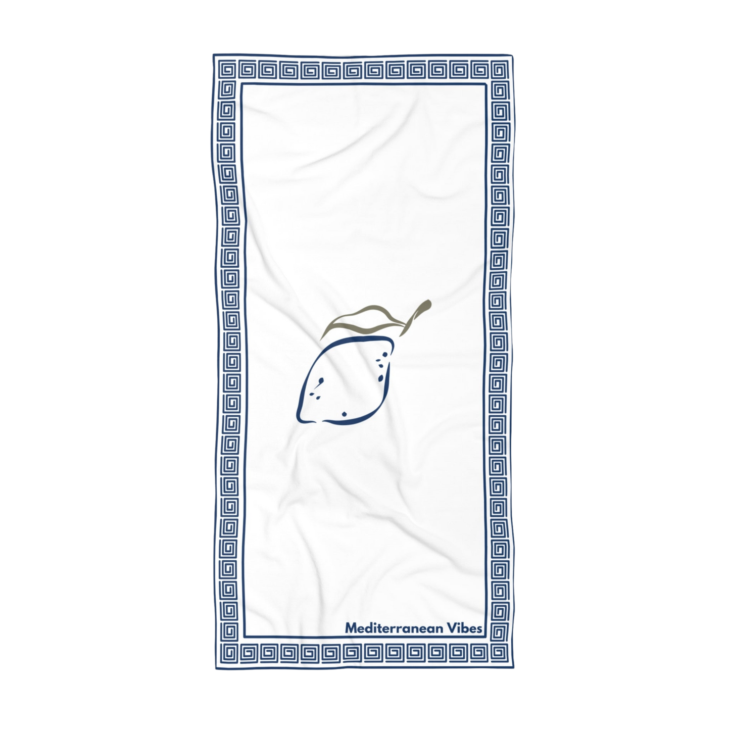 Summer towel featuring “Zest & Rest” lemon design – vibrant polyester front with soft cotton backing