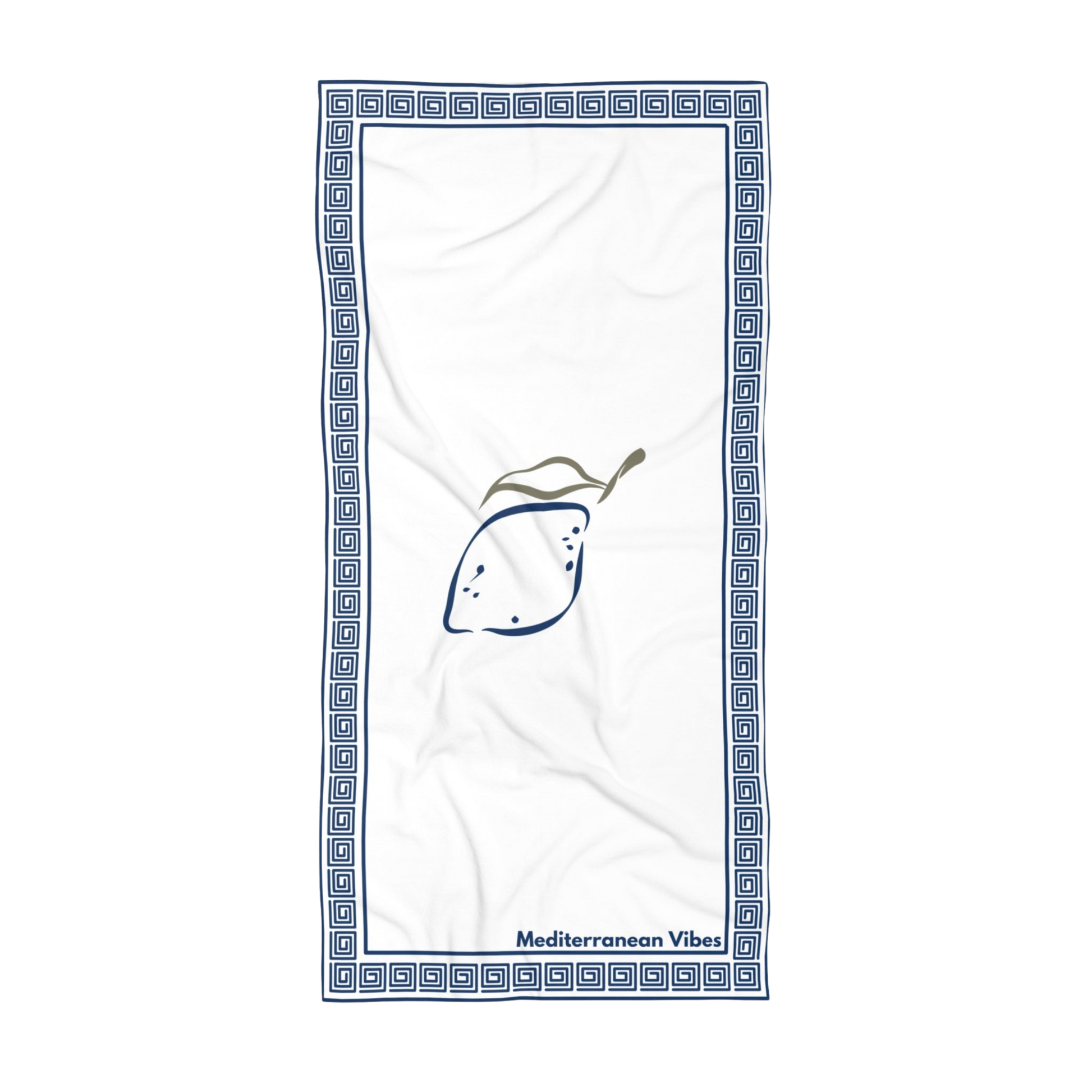 Summer towel featuring “Zest & Rest” lemon design – vibrant polyester front with soft cotton backing